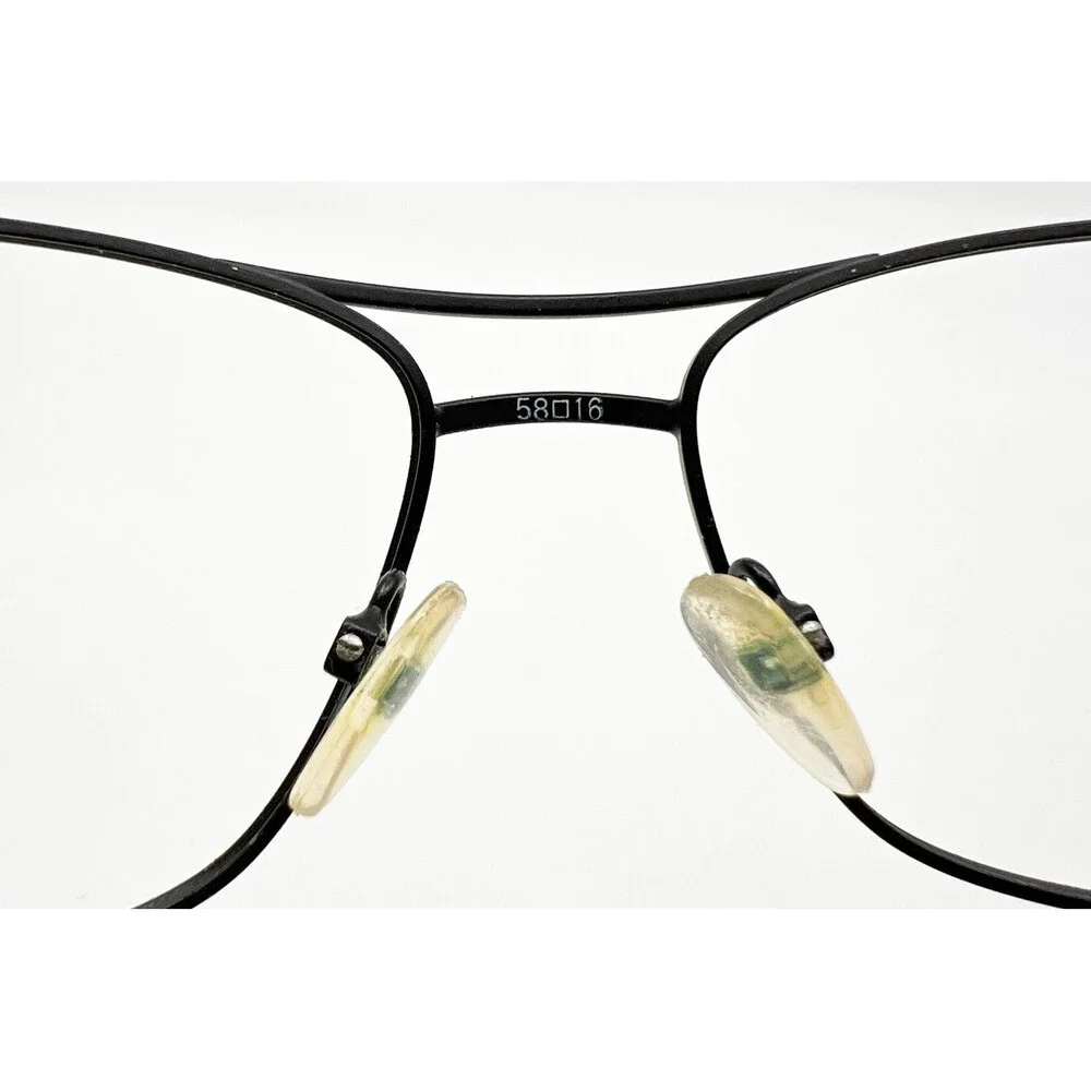 Kirkland Signature Eyeglasses Mens Black Shiraz 596187 Metal Aviator 58-16-140
